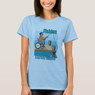 T-shirts Pesca em cadeira de rodas