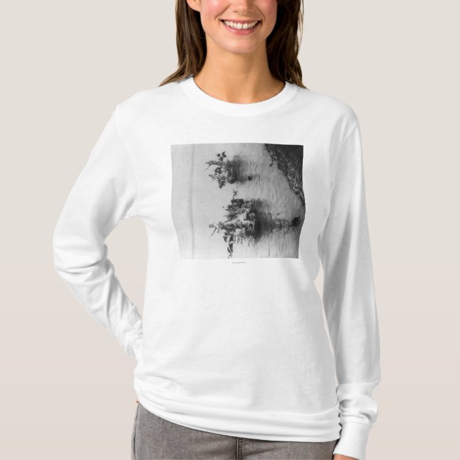 T-shirts Pesca no canal grande na Soo-comida China (Frente)