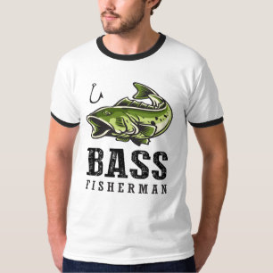 T-shirts Pescador de Robalo Engraçado Cota de Pesca de Peix