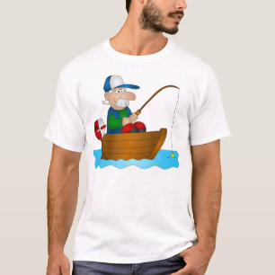 T-shirts Pescador dos desenhos animados