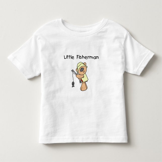 T-shirts Pescador pequeno do urso (Frente)