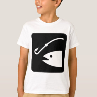 T-shirts pescar dando uma mordida