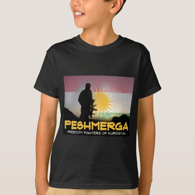 T-shirts Peshmerga - LUTADORES da LIBERDADE de CURDISTÃO (Frente)