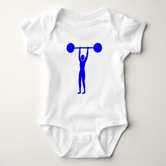 T-shirts Peso Levantando 02 - Azul (Frente)