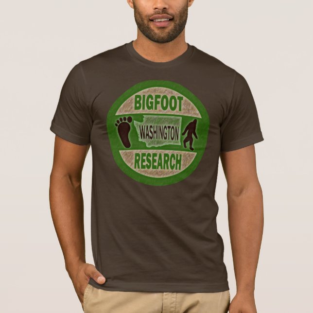 T-shirts Pesquisa de Washington Bigfoot (Frente)