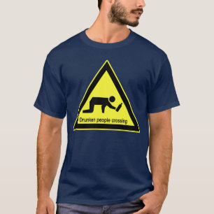 T-shirts Pessoas bêbedos que cruzam o ⚠ tailandês do si
