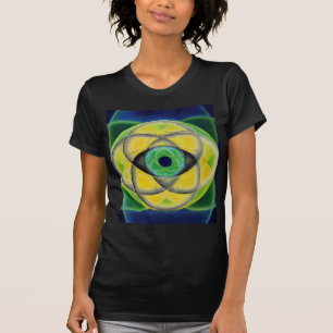 T-shirts Pétalas do verde azul do olho por Lynda Vugler