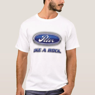 T-shirts Peter gosta de uma rocha