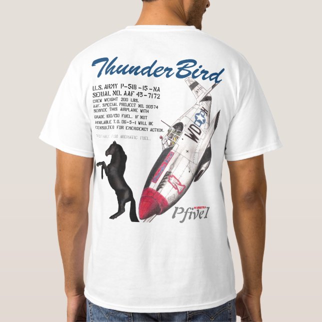 T-shirts Pfive1 P-51B Thunderbird (Verso)