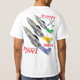 T-shirts Pfive1 Stangs de Iwo Jima 506th FG