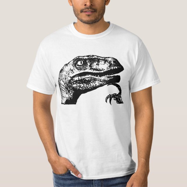 T-shirts Philosoraptor nenhum texto (Frente)