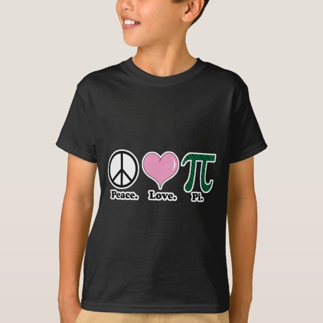 T-shirts pi de amor de paz (Frente)