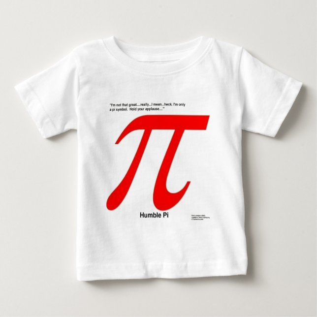 T-shirts Pi R Quadrado Humilde Divertido (Frente)