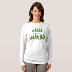 T-shirts Pia batismal da vela do Feliz Natal