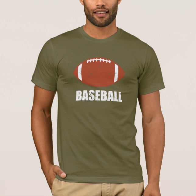 T-shirts Piada do basebol do futebol (Frente)