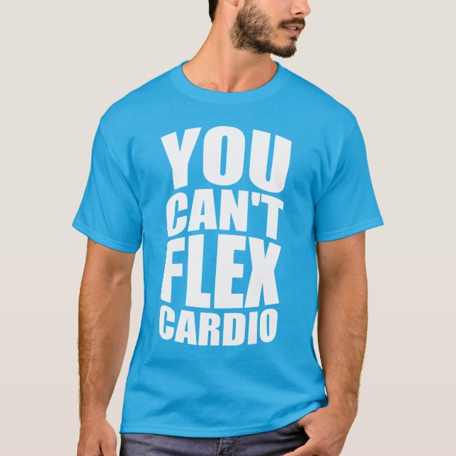 T-shirts Piada Engraçado de Gym - Flex Cardio (Frente)