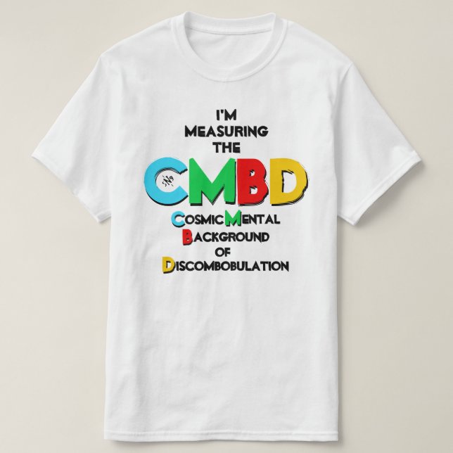 T-shirts Piada sobre a radiação cósmica de fundo (Frente do Design)