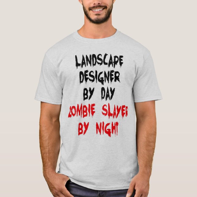 T-shirts Piada Zombie do Designer de Paisagem (Frente)