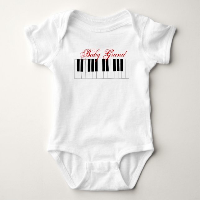 T-shirts Piano de cauda do bebê - (Frente)