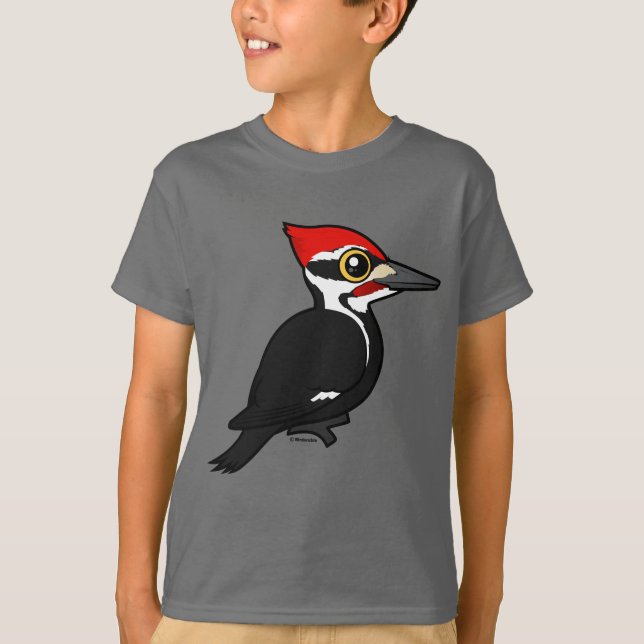 T-shirts Pica-pau de Birdorable Pileated (Frente)