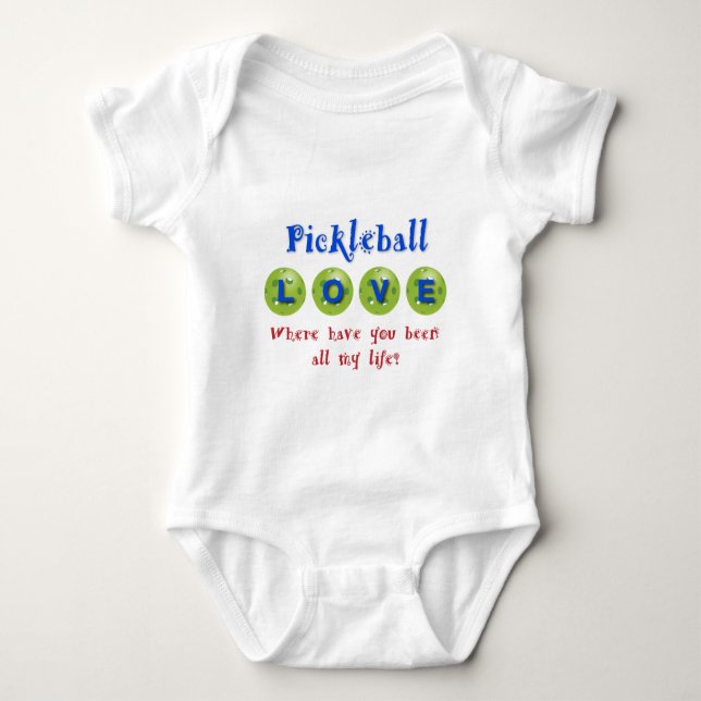 T-shirts Pickleball Love.. Onde Você Esteve Toda A Minha Vi (Frente)