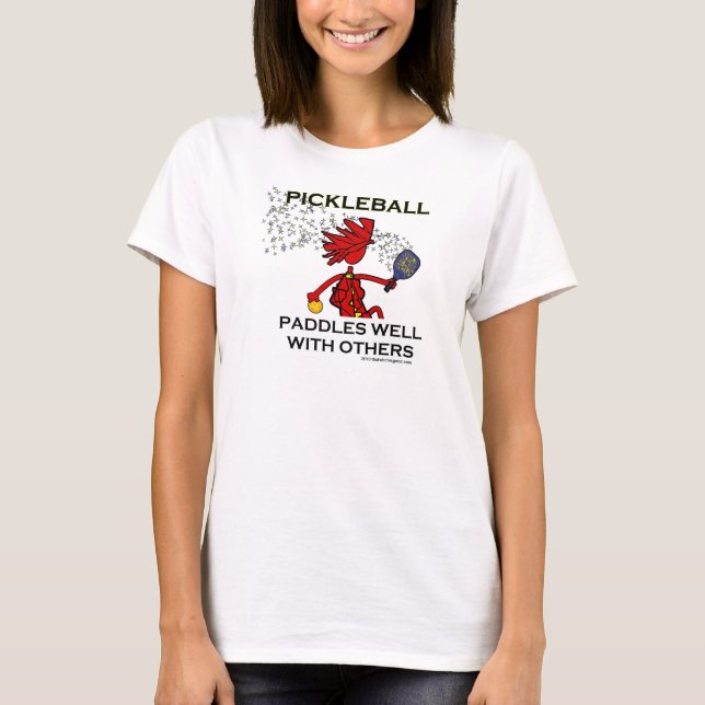 T-shirts Pickleball rema bem com outro (Frente)