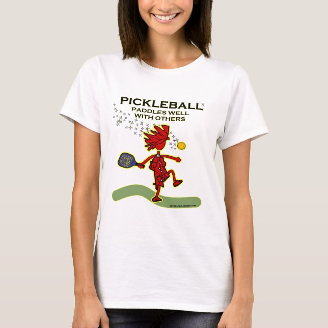T-shirts Pickleball rema bem com outro (Frente)