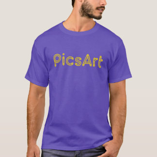 T-shirts PicsArt, logotipo amarelo