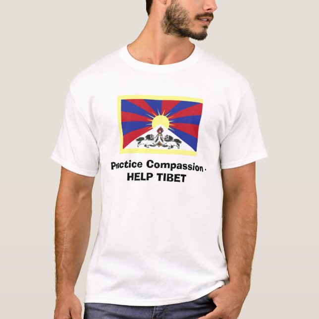 T-shirts Piedade da prática - AJUDA TIBET (Frente)
