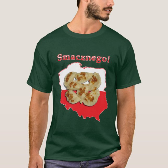 T-shirts Pierogi Smacznego Mapa Polonês (Frente)