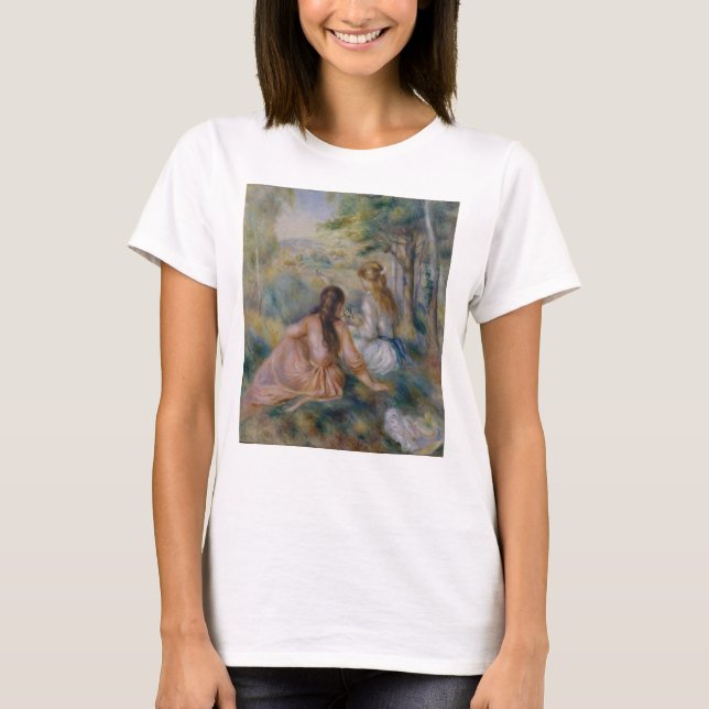 T-shirts Pierre Auguste Renoir | no prado (Frente)