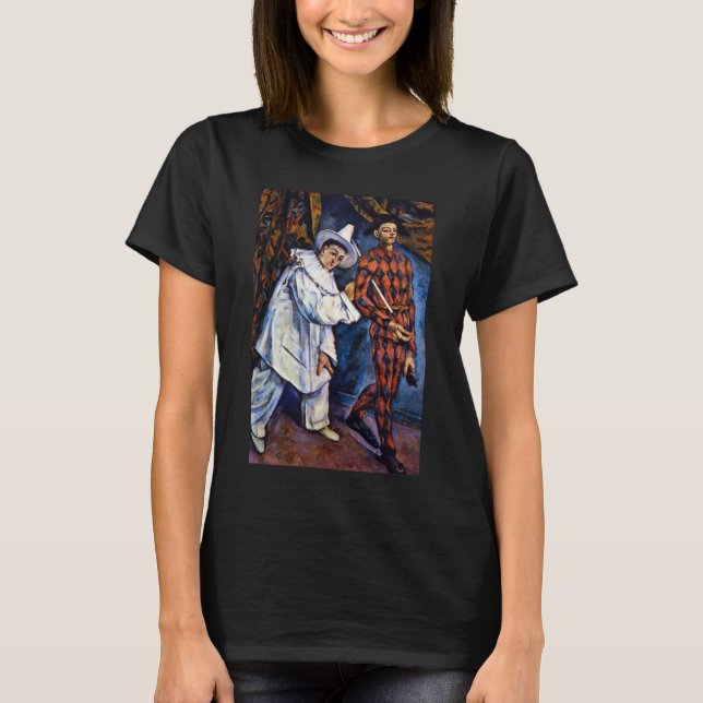 T-shirts Pierrot e Harlequin, Mardi Gras por Paul Cezanne (Frente)
