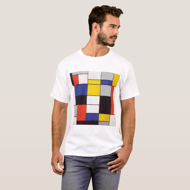T-shirts PIET MONDRIAAN - Compositon A 1923 (Frente Completa)