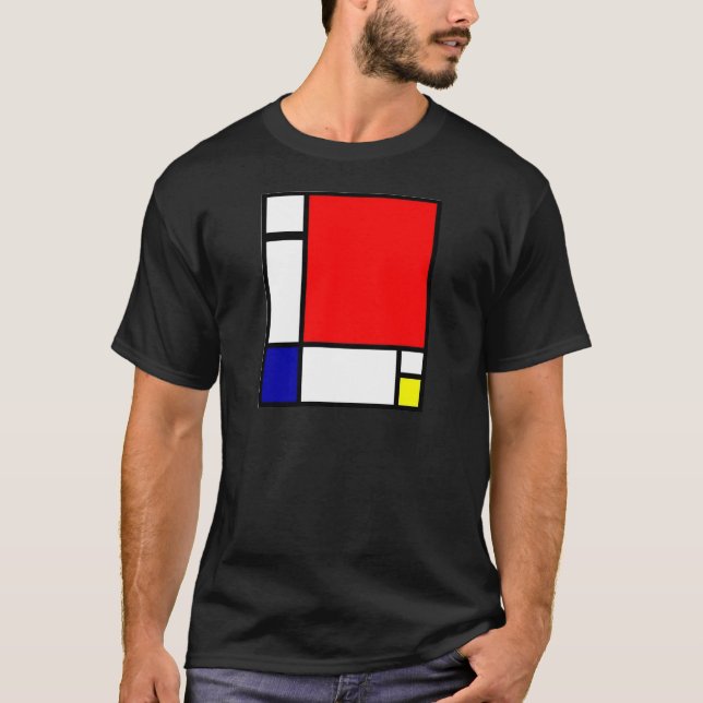 T-shirts Piet Mondrian - arte neoplástica (Frente)
