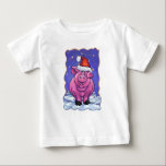 T-shirts Pig Christmas<br><div class="desc">Camisetas de Natal de Porcos, presentes e acessórios criados pela Parada Animal da ITD apresenta o nosso porco rosa divertido da nossa linha de Parada Animal, todos viciados nas férias num chapéu de Papai Noel vermelho e branco. Esse porco rosa divertido fica em uma paisagem nevada com um céu estrelado...</div>