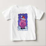 T-shirts Pig Christmas<br><div class="desc">Camisetas de Natal de Porcos, presentes e acessórios criados pela Parada Animal da ITD apresenta o nosso porco rosa divertido da nossa linha de Parada Animal, todos viciados nas férias num chapéu de Papai Noel vermelho e branco. Esse porco rosa divertido fica em uma paisagem nevada com um céu estrelado...</div>