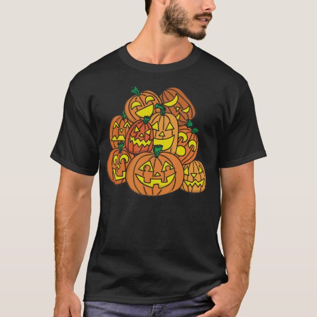 T-shirts Pilha da abóbora (Frente)