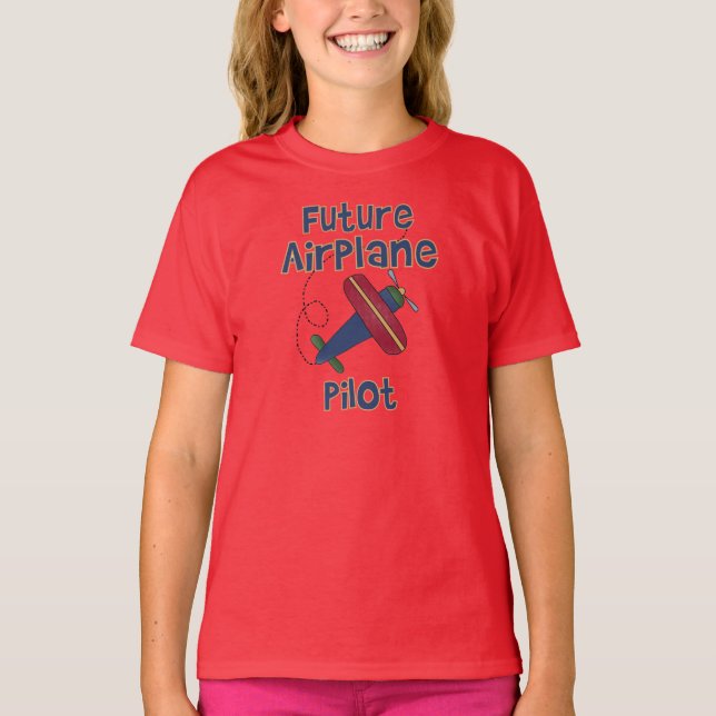 T-shirts Piloto de avião futuro (Frente)