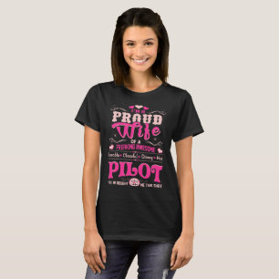 T-shirts Piloto orgulhoso da esposa comprado este Tshirt do