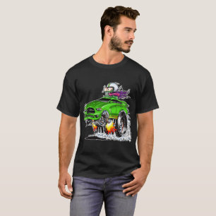 T-shirts Piloto quente do monstro (verde)