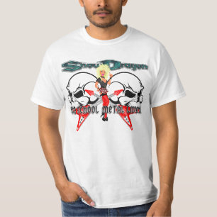 T-shirts Pin da velha escola de SnowDragon acima
