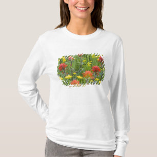 T-shirts Pincel indiano e flores silvestres de biscuitroot