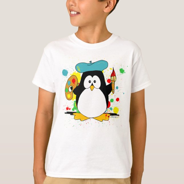 T-shirts Pinguim Artístico (Frente)