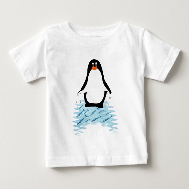 T-shirts Pinguim com baleias para o Dia da Terra (Frente)