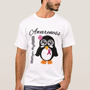 T-shirts Pinguim da consciência do mieloma múltiplo