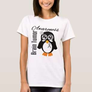 T-shirts Pinguim da consciência do tumor cerebral