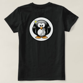 T-shirts Pinguim da fita de sensibilização para prata