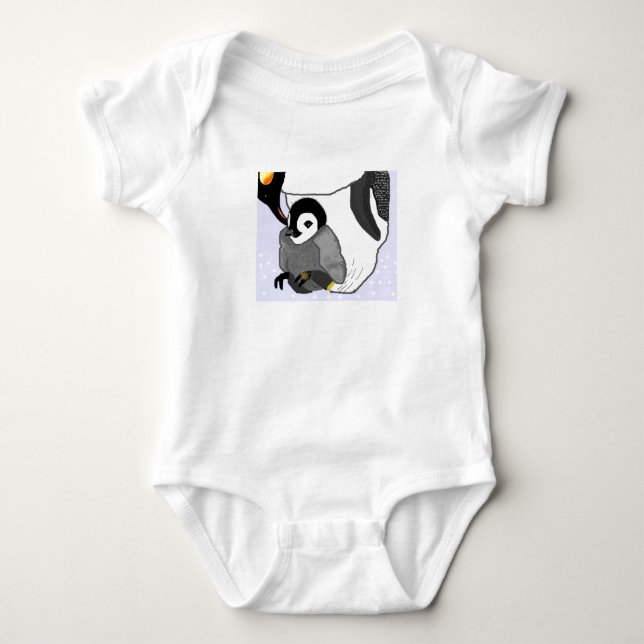 T-shirts Pinguim da mãe & do bebê (Frente)