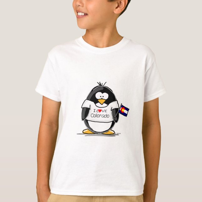 T-shirts Pinguim de Colorado (Frente)