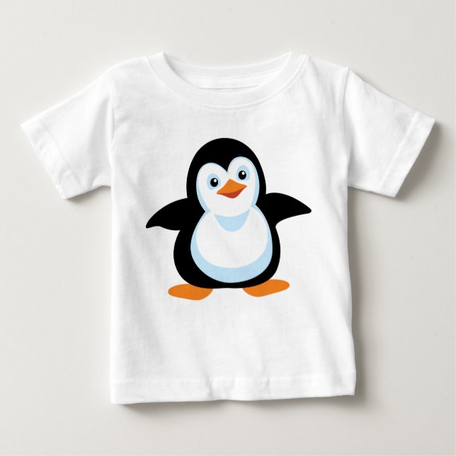 T-shirts pinguim de desenho animado (Frente)